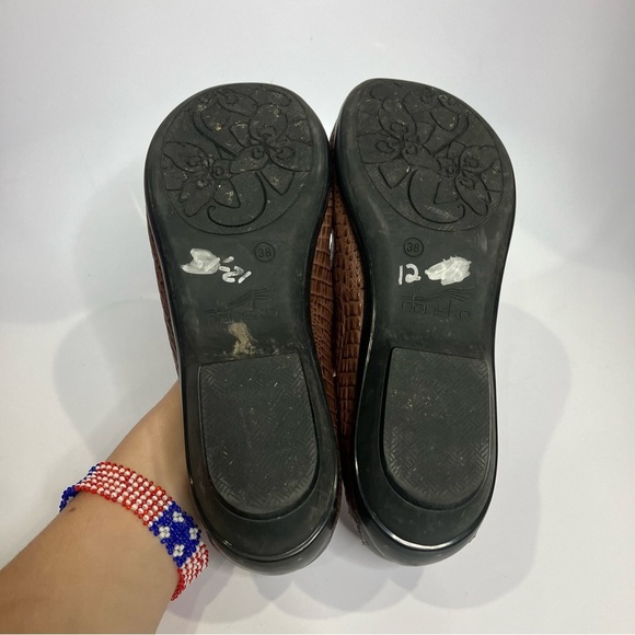 Dansko Olena loafers brown alligator embossed leather black size 38 7.5 - Picture 6 of 7